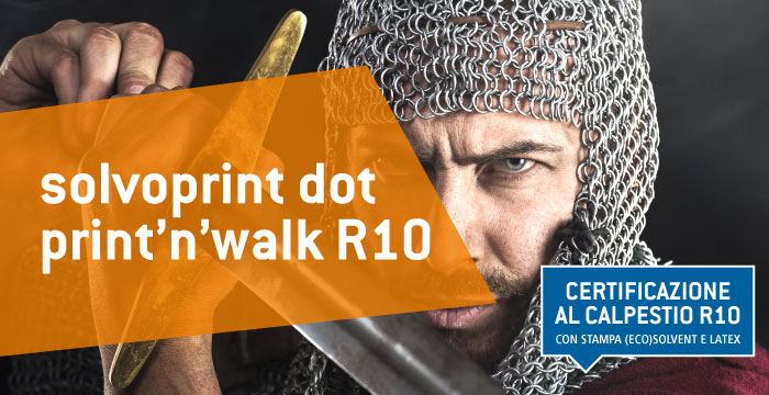 Solvoprint dot print’n’walk R10: la nuova pellicola calpestabile con certificazione R10